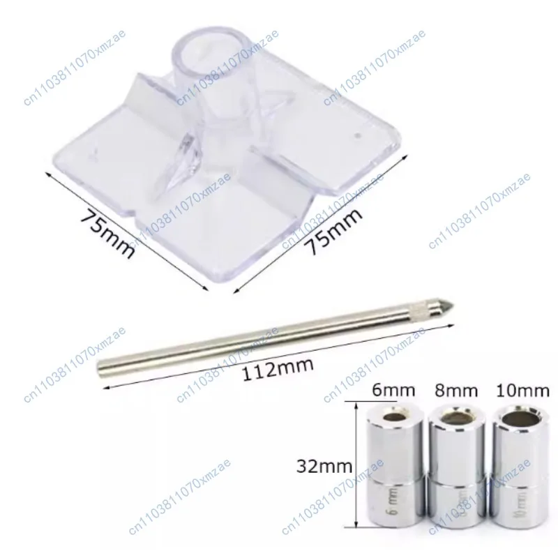 Tool Parts Woodworking Positioning Plate Straight Hole Locator 6/8/10mm, inclined hole plate drilling auxiliary tool
