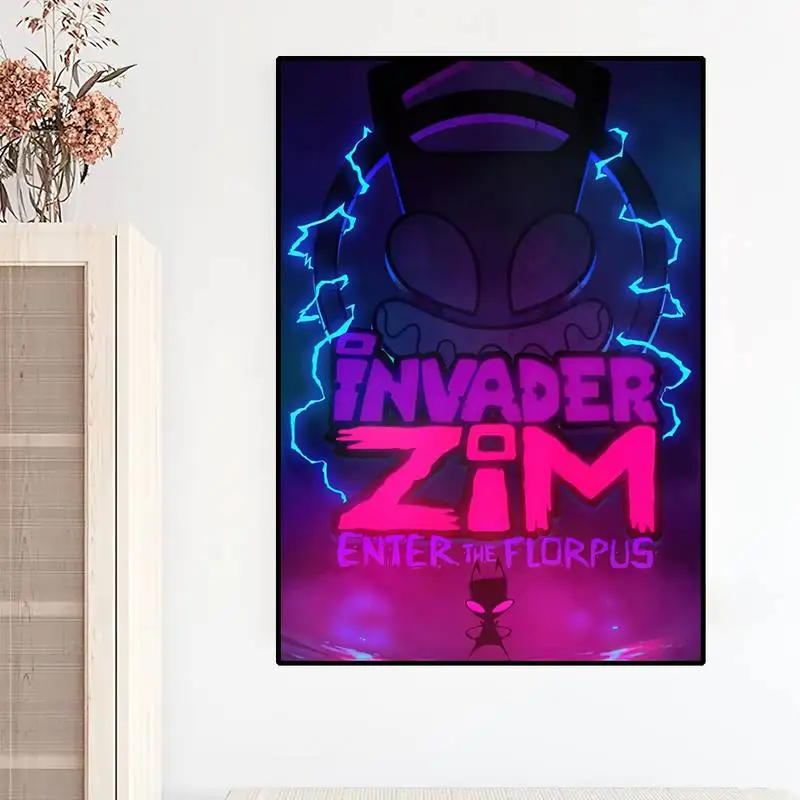 Invader Zim Cartoon POSTER Prints Wall Painting Bedroom Living Room Wall Sticker Small