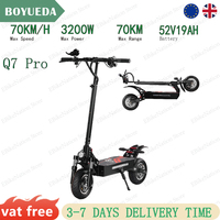 BOYUEDA Q7 Pro E-Scooter: 3200W Dual Motor, 52V 19Ah Battery, Dual Drive, 10\
