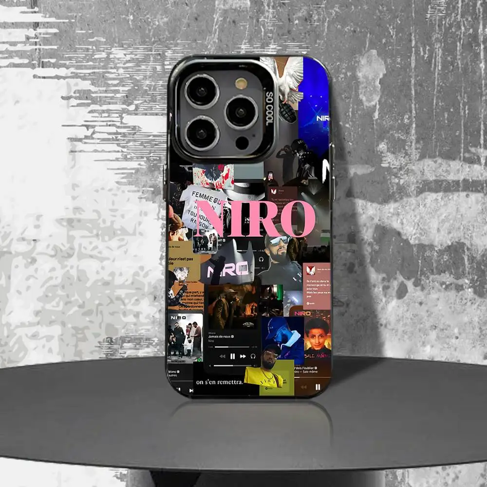 Funda de teléfono N-NIRO OX7 para iPhone 16,15,14,13,12,11,Pro,XS,Max,Plus,Mini,SE4,E, funda negra mate a prueba de golpes