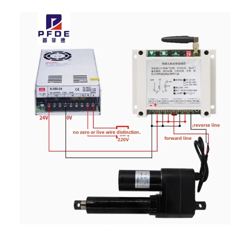 7000N high thrust push rod motor power remote control forward and reverse extension up and down switch controller 12V24V