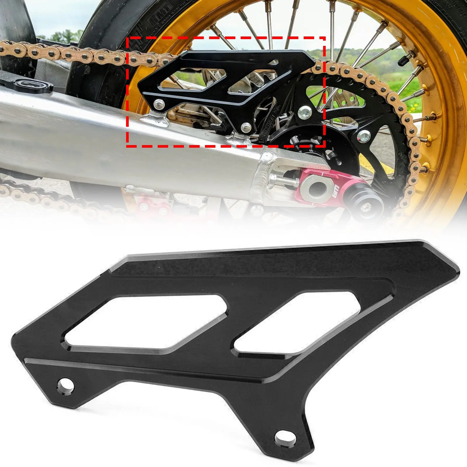 1pcs Motorcycle Accessorie CNC Rear Sprocket Guard Chain Cover Protector For HONDA CRF450L CRF 450L 2019 Motocross Modified Part