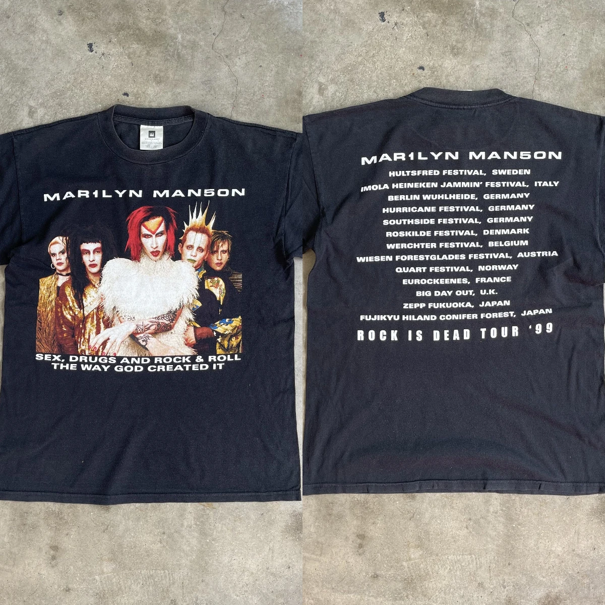Marilyn Manson × Vintage 90s Marilyn Manson Rock Is Dead Tour T