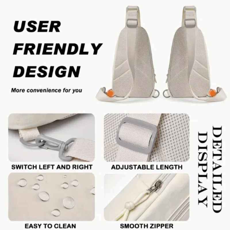 Modelli caldi di uomini e donne con gli stessi modelli di borsa a tracolla casual, borsa da petto in nylon di grande capacità, pendolarismo, viaggi