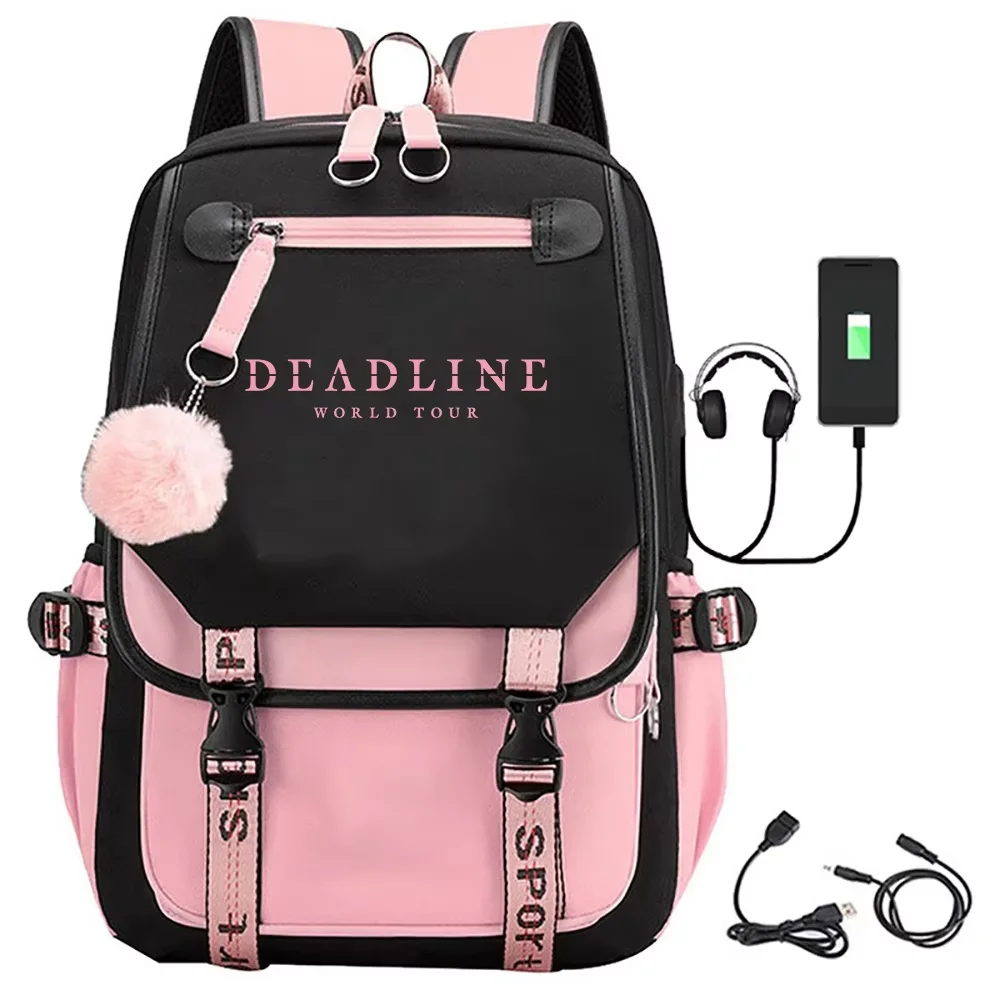 Pink Deadline World Tour 2026 Backpack Women Girls Fashion Backpacks for Fans Gift Teenager School Bags High Quality Backpack