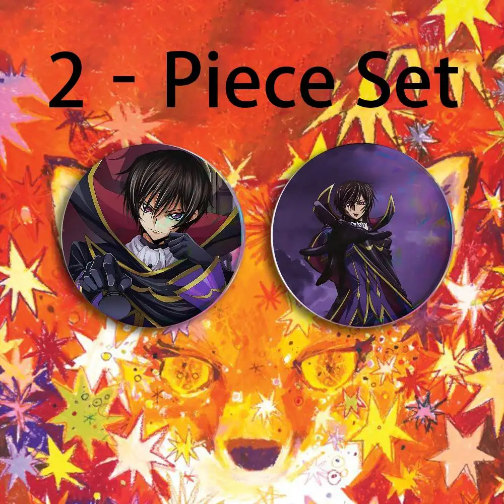 L-Lelouch Button Pin Single Pack Anime Merch for Ita Bags Badge Collectible Buttons