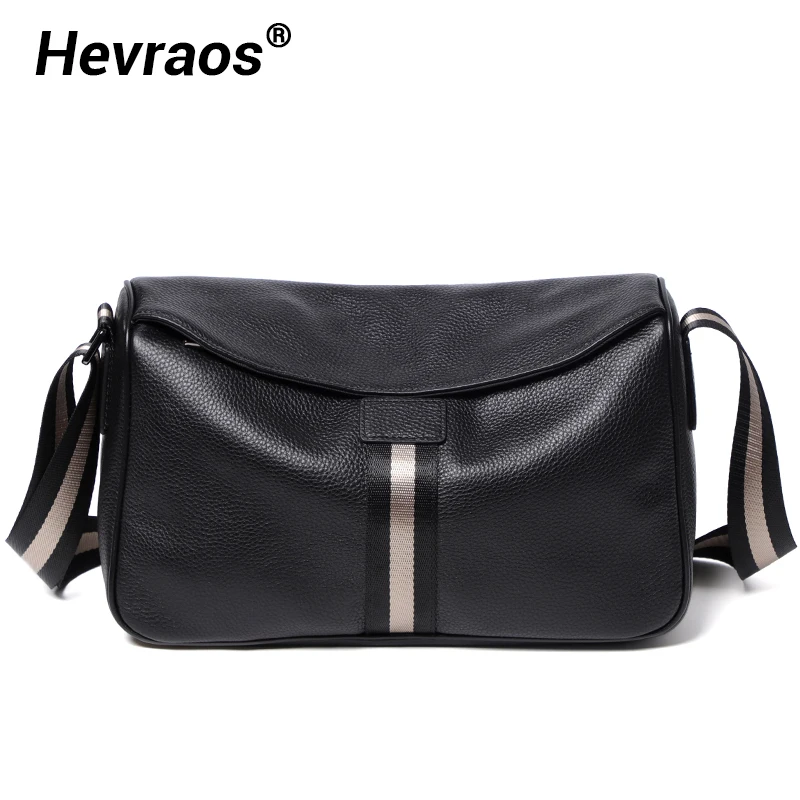 New Style Leisure Trendy Shoulder Bag Small Boston Bag Genuine Leather Crossbody Bags Fashion Boy\'s Bags Men\'s Messnger Bag Soft