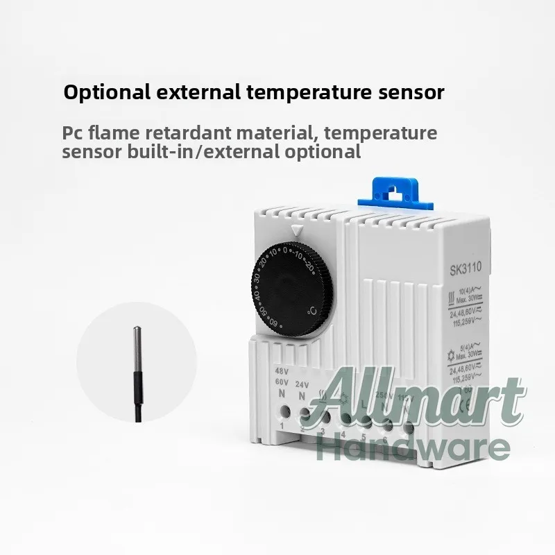 Cabinet temperature controller SK3110 wide voltage temperature control switch, external sensor temperature regulator