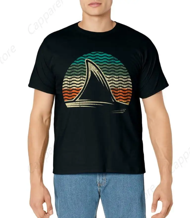 Retro Shark Tail - Marine Biologist Shark Lovers Wildlife T-Shirt