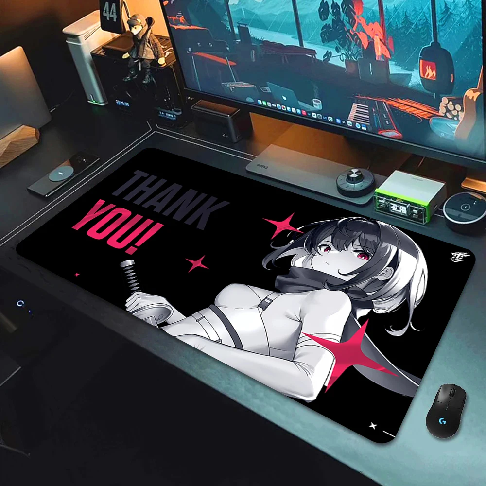 XXL-Mauspad YUki Aim Gaming Speed Mauspad Anime Girl Premium Mousepad Gamer E-Sports Gamer Schreibtischunterlage Tastaturmatten 50x100CM