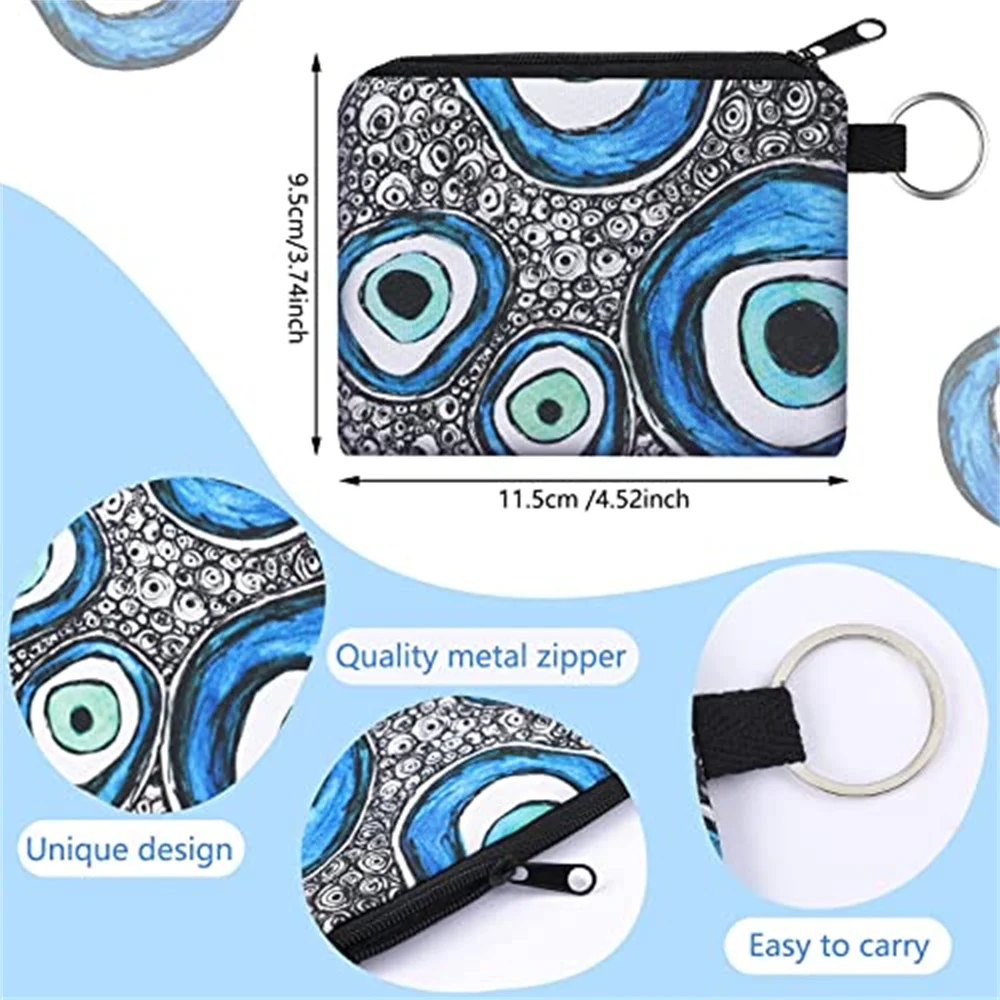 10 Pieces Small Coin Purse Boho Change Purse Pouch Mini Wallet Coin Bag with Zipper for Women Girls