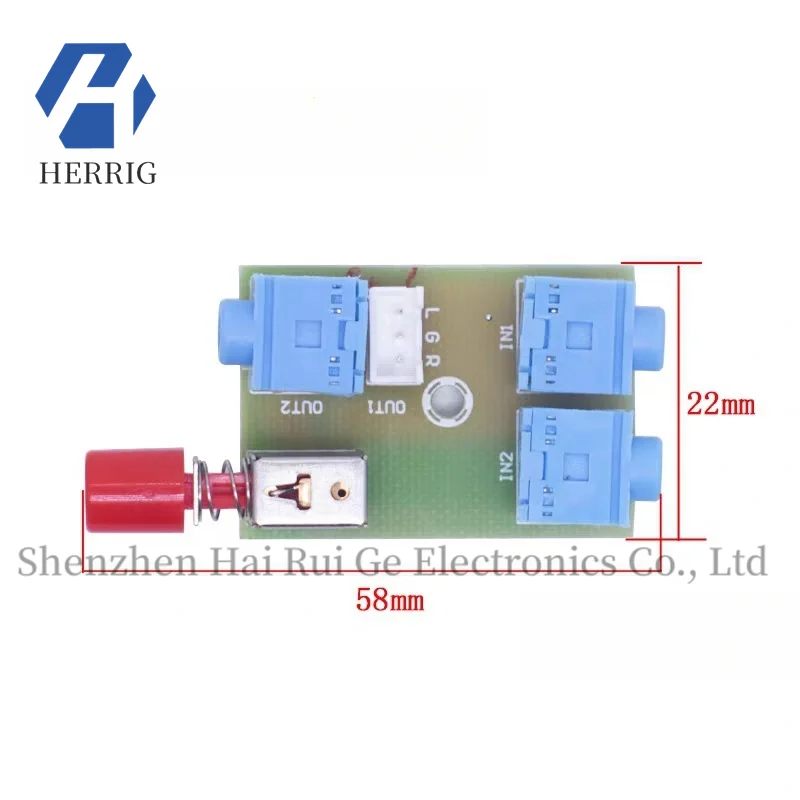 XH-M371 Audio-Umschaltmodul 3,5 Audio 2 in 1 Out Switcher Audio-Buchse Switching Switching Board