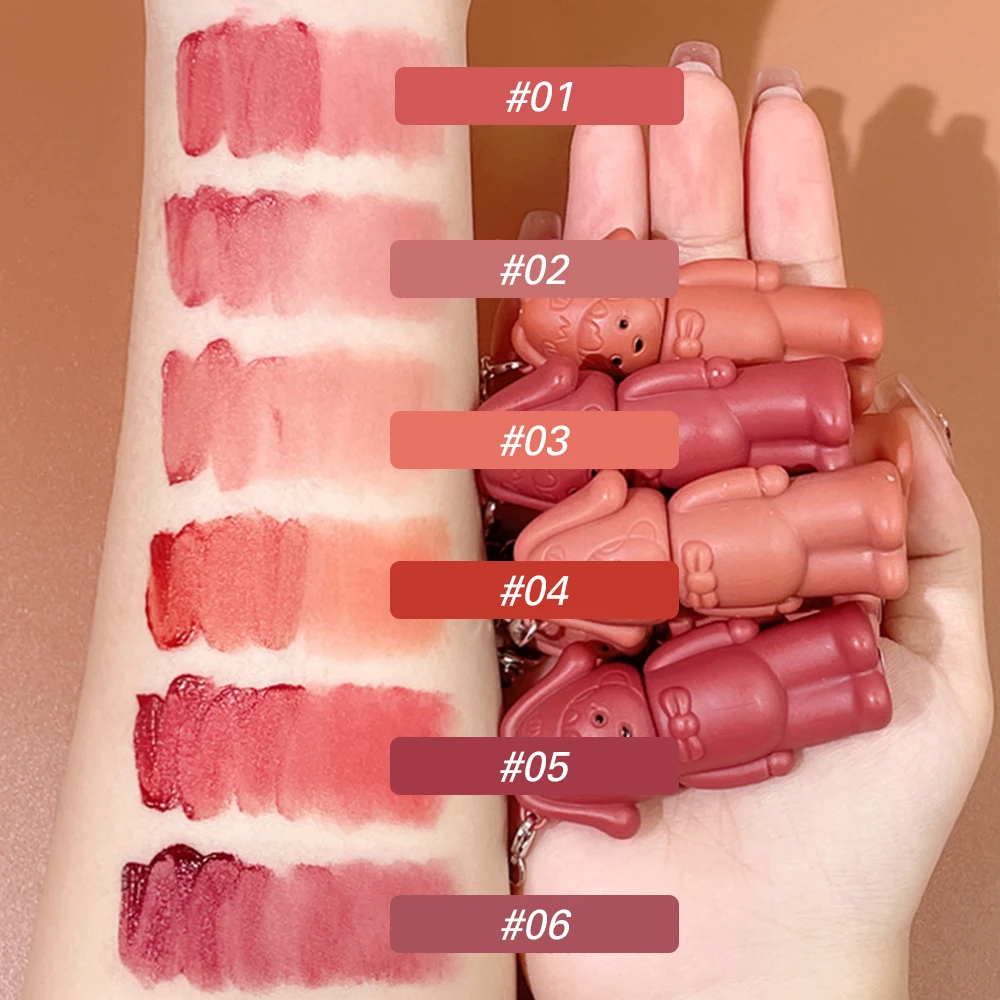 6 colori Star Girl Lip Glaze Lipstick Waterproof Long Lasting Moisturizing Lip Fashion Velvet Matte Lipstick Makeup spedizione gratuita