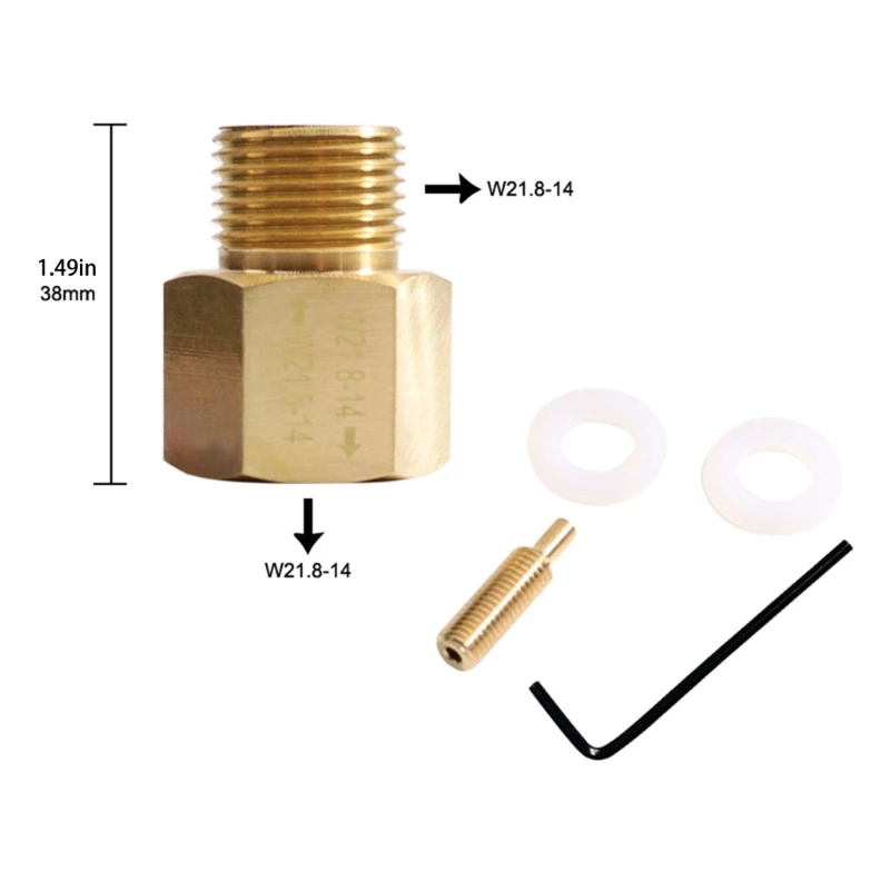 Connecteur bouteille pratique W21.8, adaptateur filetage, adaptateur cylindre CO2, accessoire carbonatation, en