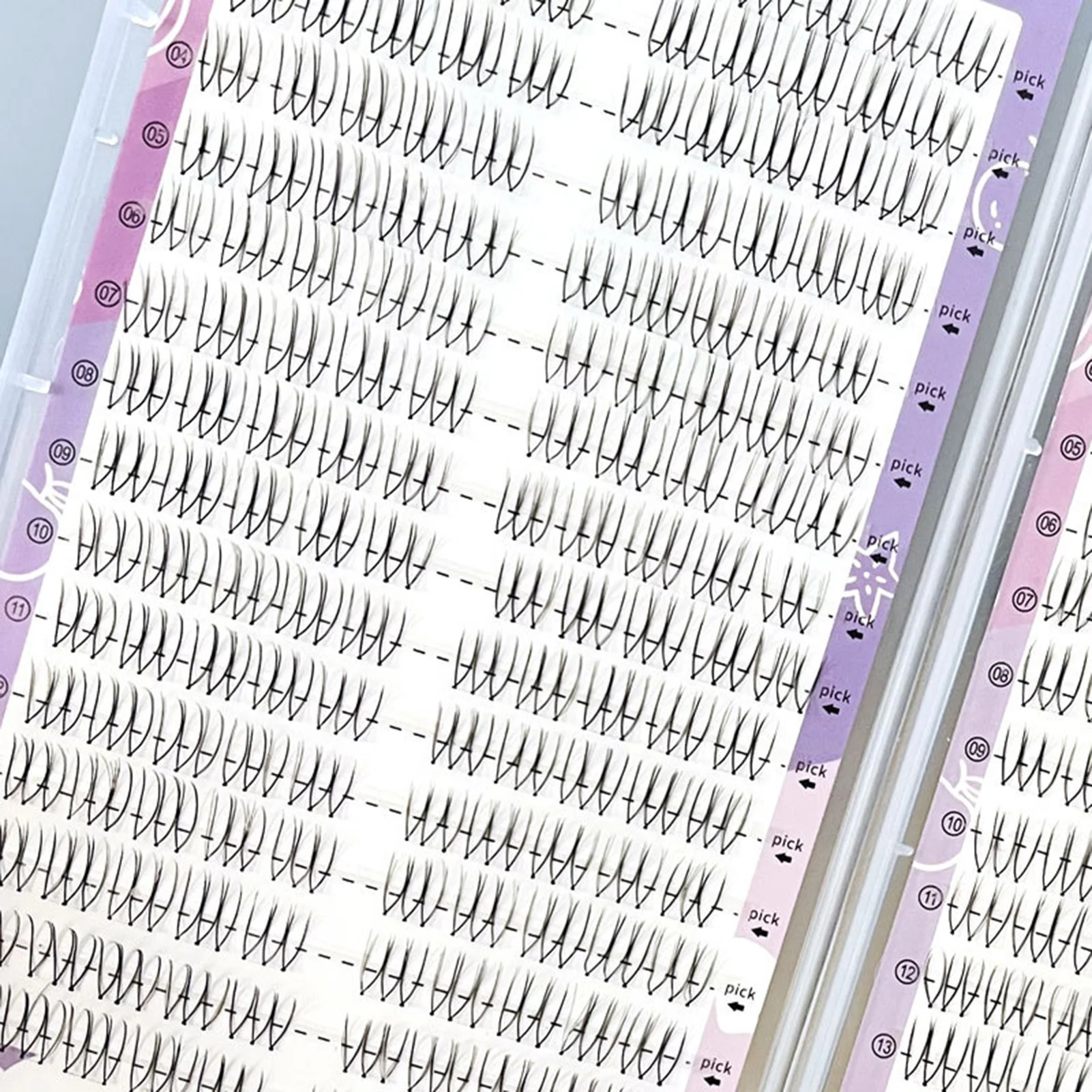 10/32 行 U 字型クラスターまつげ韓国スタイル DIY カーリンググラフティングまつげ女性女の子化粧品アイメイクアクセサリー