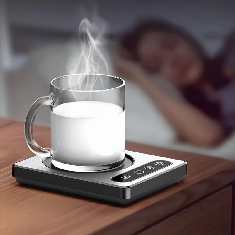 36W Coffee Cup Heater Touch Control 12h Timing Smart Coffee Mug Warmer Heating Pad for Coffee Beverage Milk Tea Hot Chocolate
