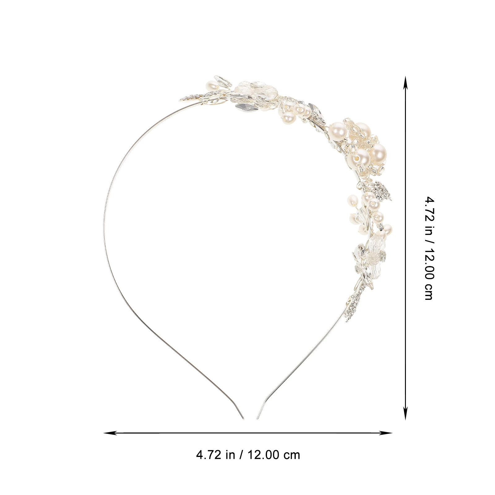 

Pearl Flower Headband Bright Hair Crystal Wedding Bridal Headdress Alloy Accessories Pearl Headband Beautiful Bridal Headwear