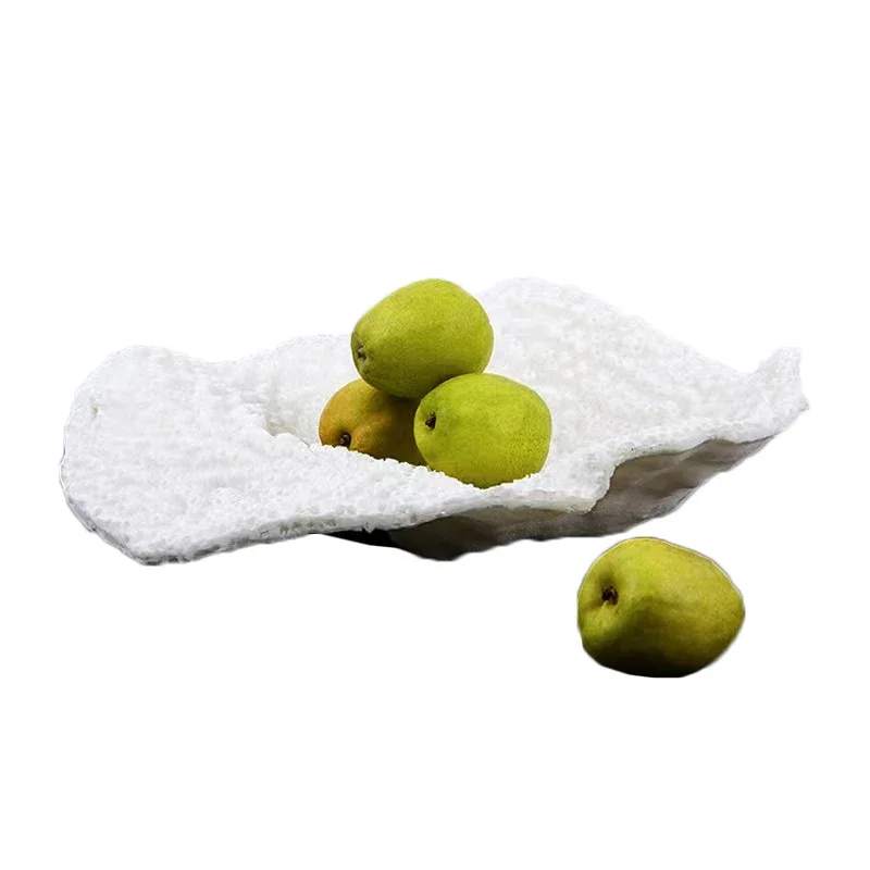 

Modern Minimalist White Home Style Coffee Table Tray Decorations fruit basket