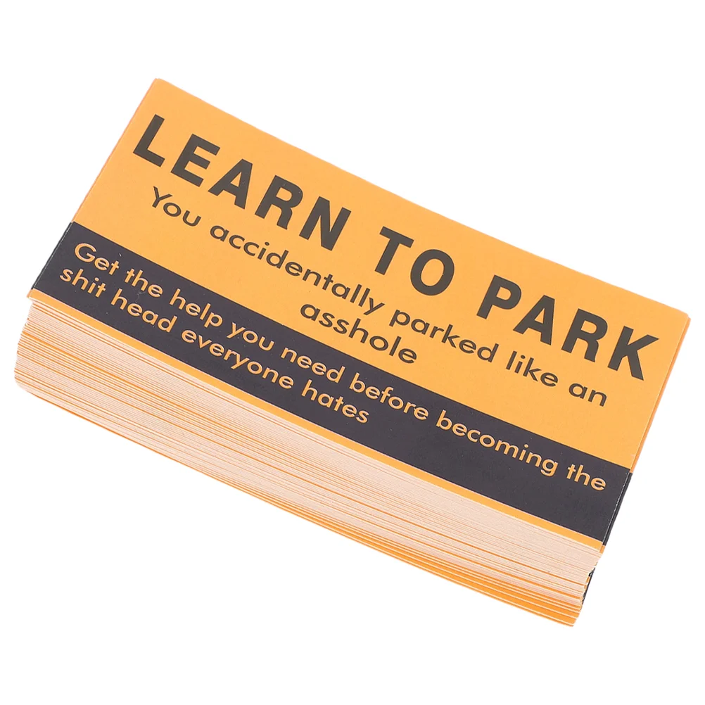 50 Pcs Parking Violation Card Learn to Warning Cards Illegal Tickets Funny Paper Humorous