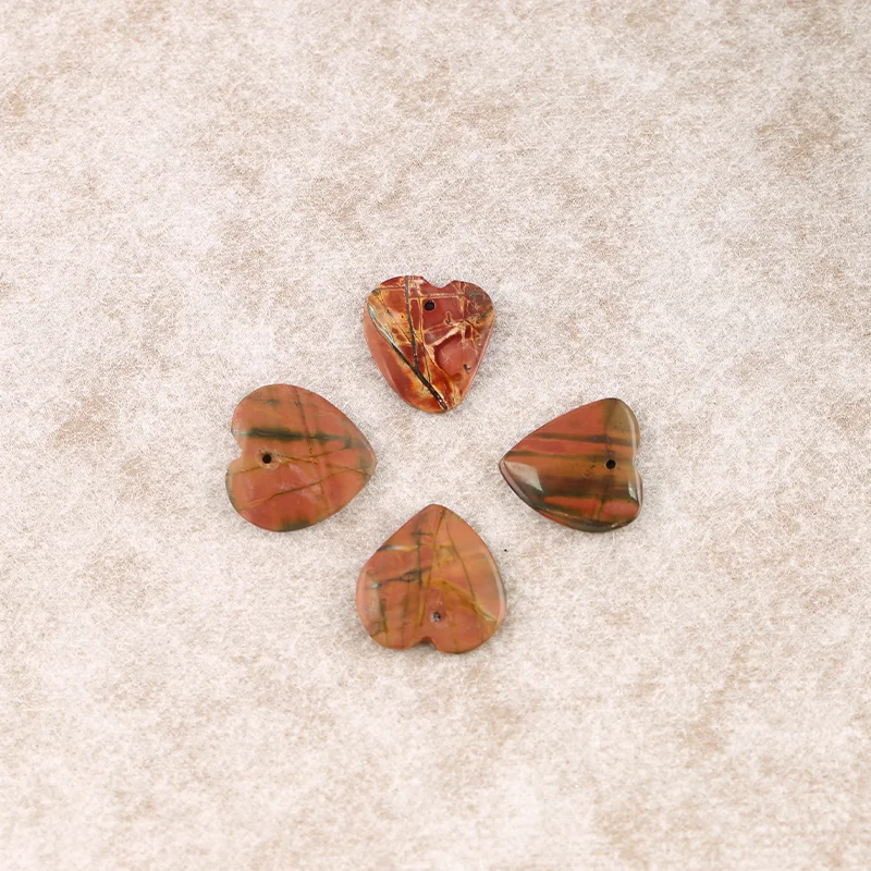 B&F 4PCS Multi-Color Picasso Jasper  Earring Beads, Handmade Natural stones beads, Polished Stones for jewelry Making Supplies