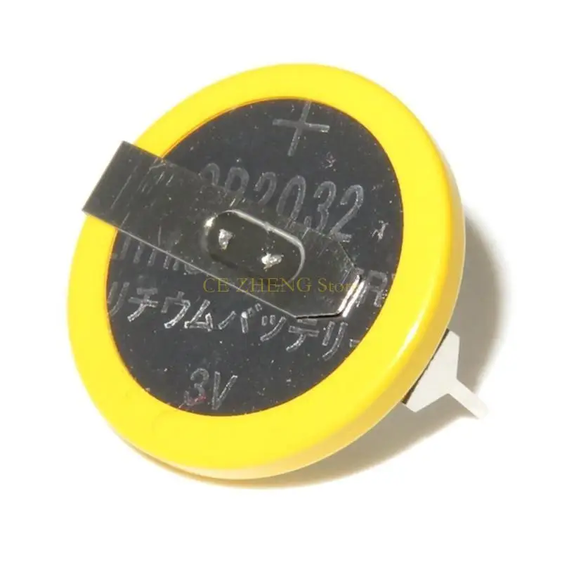 E56B 25/50pcs 세트 탭 CR2032 솔더 탭이있는 배터리 3V 리튬 배터리 CR2032 코인 셀 리튬 배터리 시계 장난감.