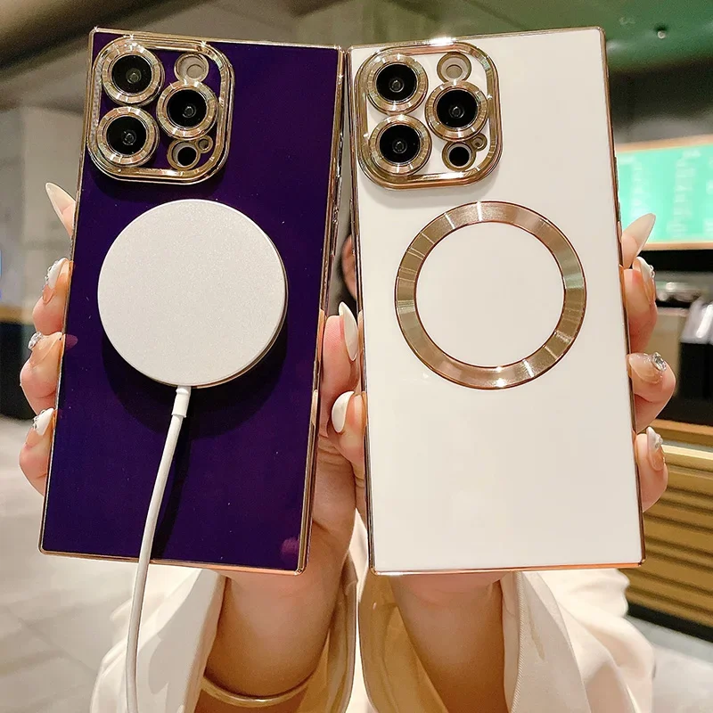 Electroplating Phone Case For IPhone 15 14 13 12 Pro Max 11 Shockproof Back Cover image 2