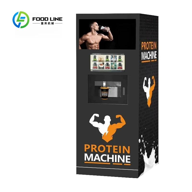 

Automatic Protein Shake Vending Machine Gym Clubs Customized Smart Dual Screen QR Payment Hot Cold Drinks