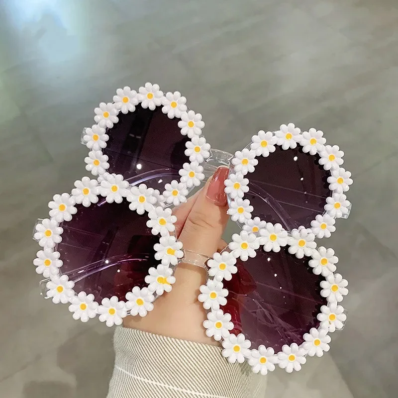 

Summer Parent-child Sunglasses Fashion Round Flower Baby Sun Glasses UV400 Outdoor Children Eyeglasses Eye Protection Eyewear