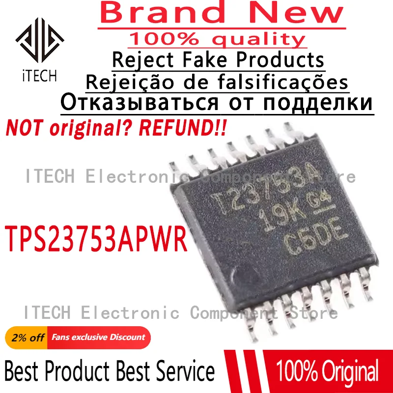 10pcs/lot Original TPS23753APWR T23753A TSSOP14 Isolation Controller 100% New and Genuine