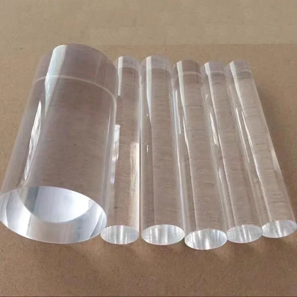 Clear Acrylic Plexiglass Lucite Rod 30mm Diameter 100mm Long Bar DIY Decor customized cut sevice DIY accessories