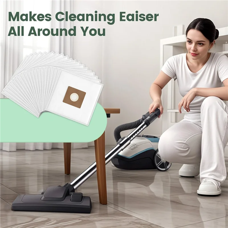 ABUD-60 Pack NEN170 أكياس مكنسة كهربائية متوافقة مع مكنسة كهربائية بعلبة Eureka NEN170، أكياس غبار مكنسة كهربائية