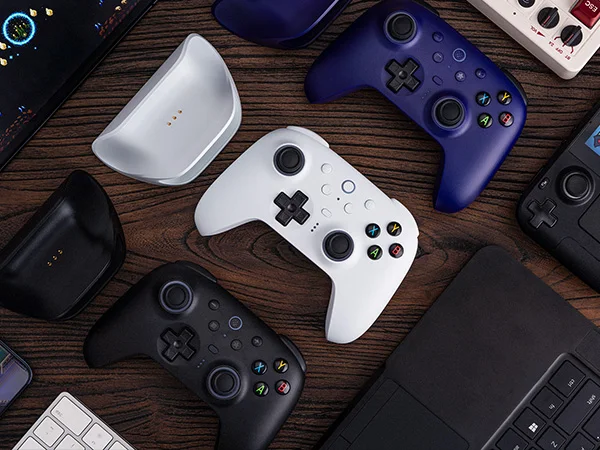 8BitDo Ultimate 2.4G Wireless / Ultimate 2، Hall / TMR Joystick Controller مع قاعدة شحن للكمبيوتر الشخصي، Windows 10، 11، Android