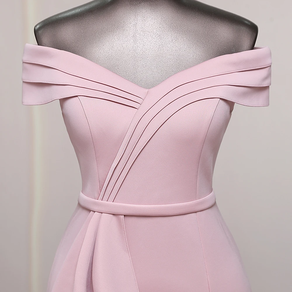 Elegant side slits pink candy color prom dress luxury evening dresses wedding party dress formal occasion dresses special events