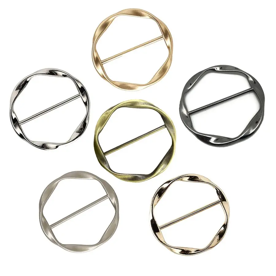 

PCS Scarf Ring Clips Waist Buckle Clip TShirt Tie Pin Clip for Women Fashion Metal Circle Buckle for Clothes Hat Belt Decor