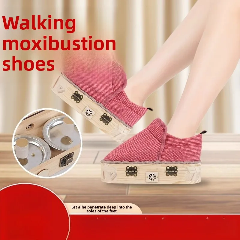 

Moxa Heating Foot Boots - Portable Herbal Therapy for Circulation & Warmth, Easy Home Use with Adjustable Heat