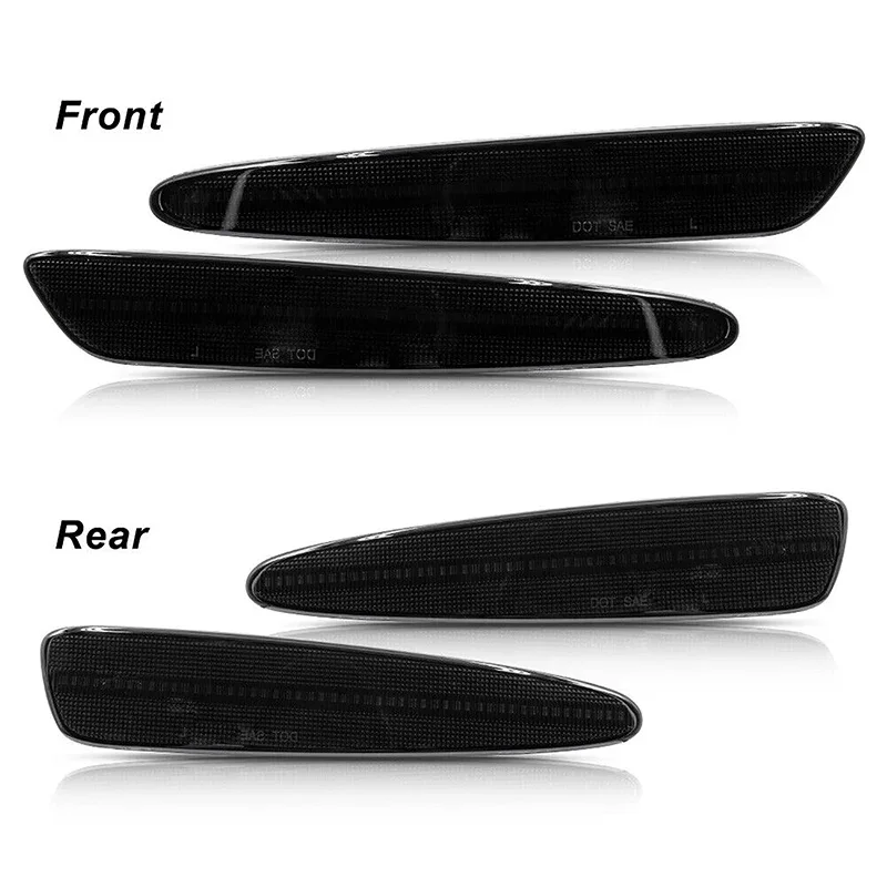 4 Stück/Set, LED-Seitenmarkierungsleuchten für vorne und hinten, Autozubehör, LED-Blinkleuchten, passend für Chevrolet Corvette C6, Baujahr 2005–2013.