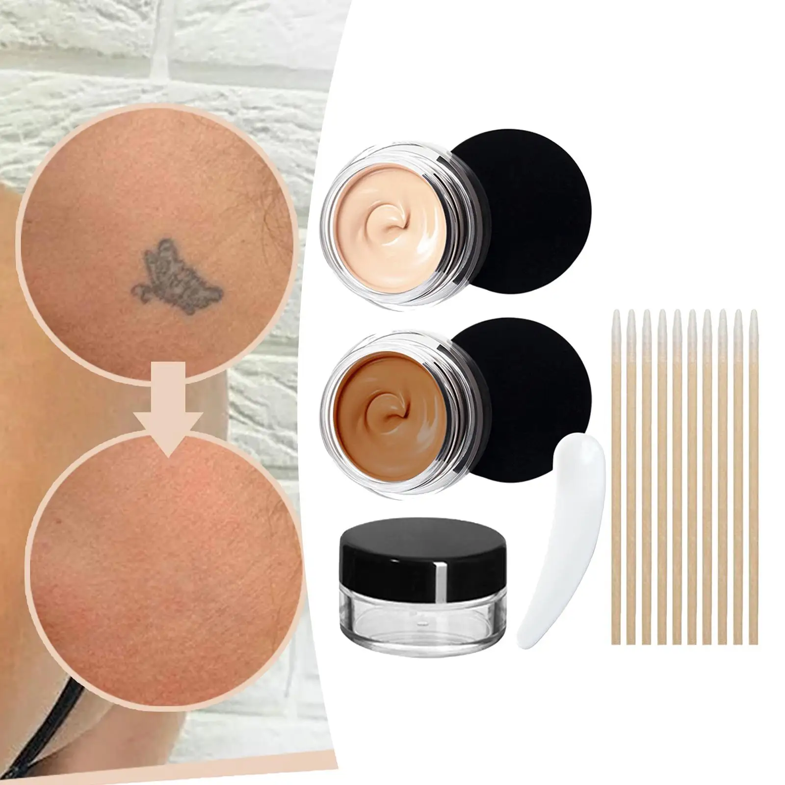 Concealer Set Makeup Cover up Sweatproof Skin Concealer for Birthmarks Body Face