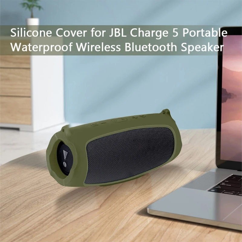 1x Silicone Protective Skin With Strap Sleeve Cover for -JBL Charge 5 Bluetooth-compatible Speaker