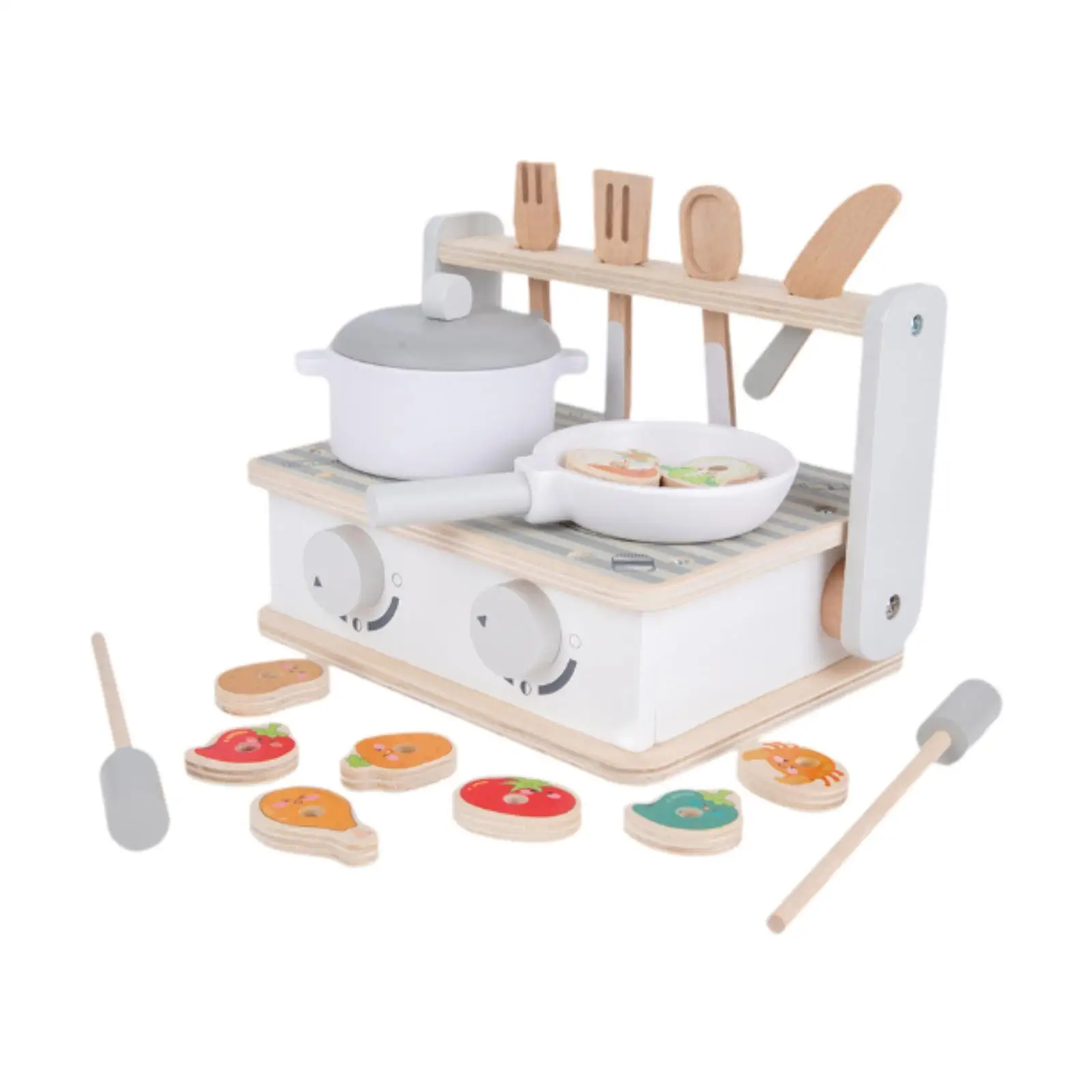 Mini Kitchen and Grill Toy Set for Kids with BBQ Accessories