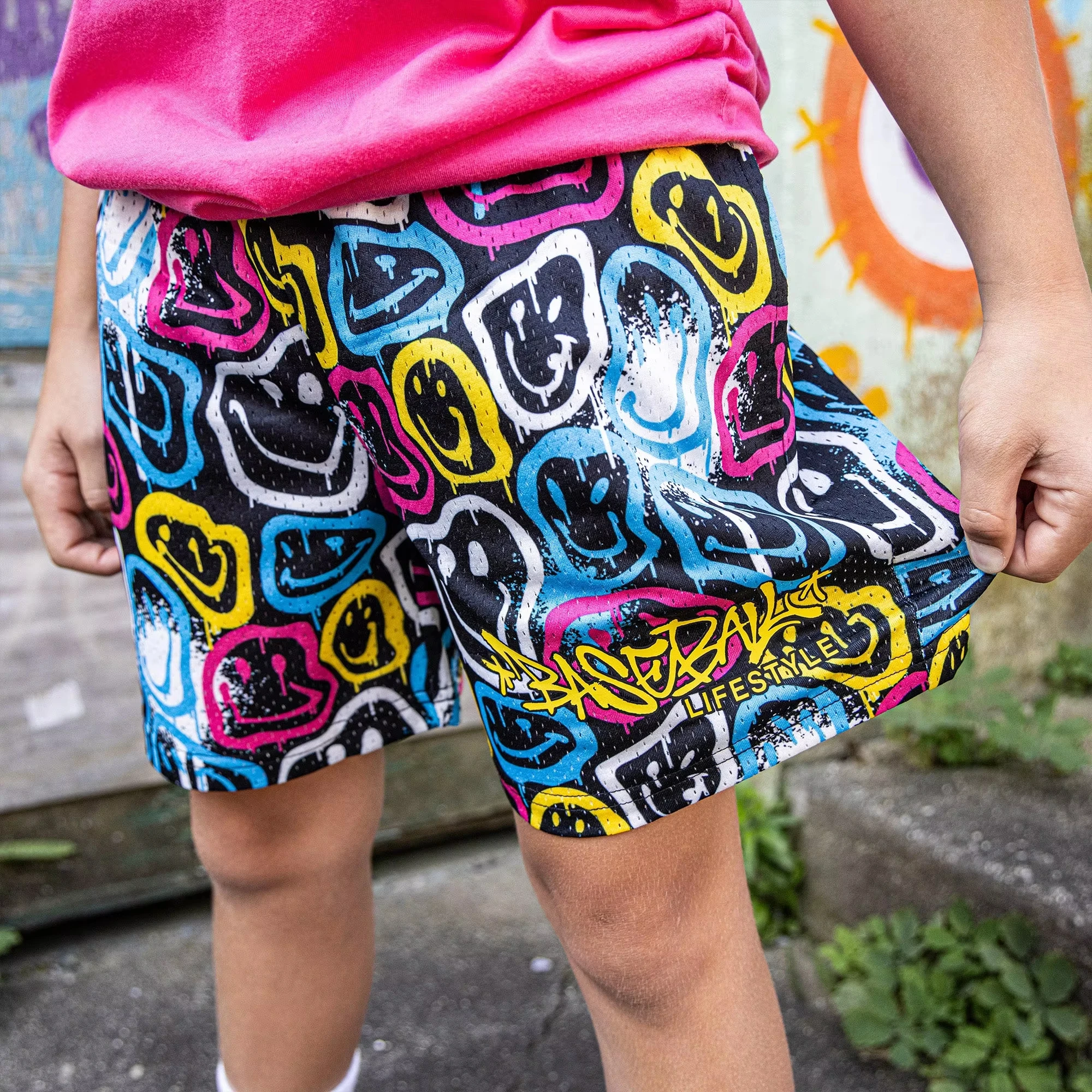 

2026 Fashion New Baseball 101 Life Youth Adult Shorts Smiling Cow Print Breathable Fashion Large Loose Summer Beach Shorts