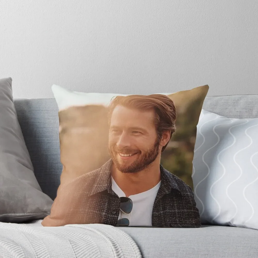 glen powell handsome Throw Pillow Plaid Sofa autumn decoration pillow