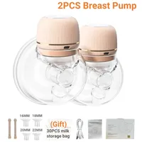 K Wearable Electric Breast Pump Handsfree BPA Free With 30PCS Milk Storage Bag Free 3 Mode 9 Levels Low Noise Breastfeeding Pump