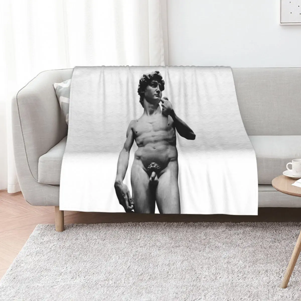 

David Sculpture Throw Blanket For Baby Decorative Beds Stuffeds Moving Blankets