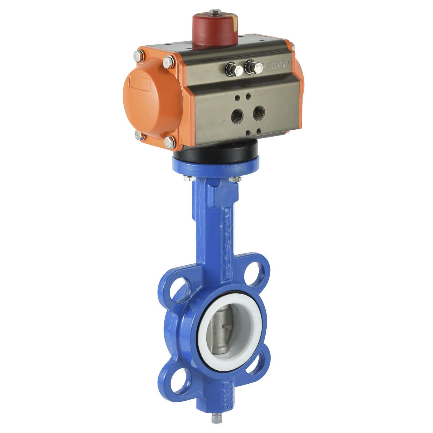 Double-Acting SS304 DN50 Water connection Pneumatic Butterfly Valve with Actuator Valves Product