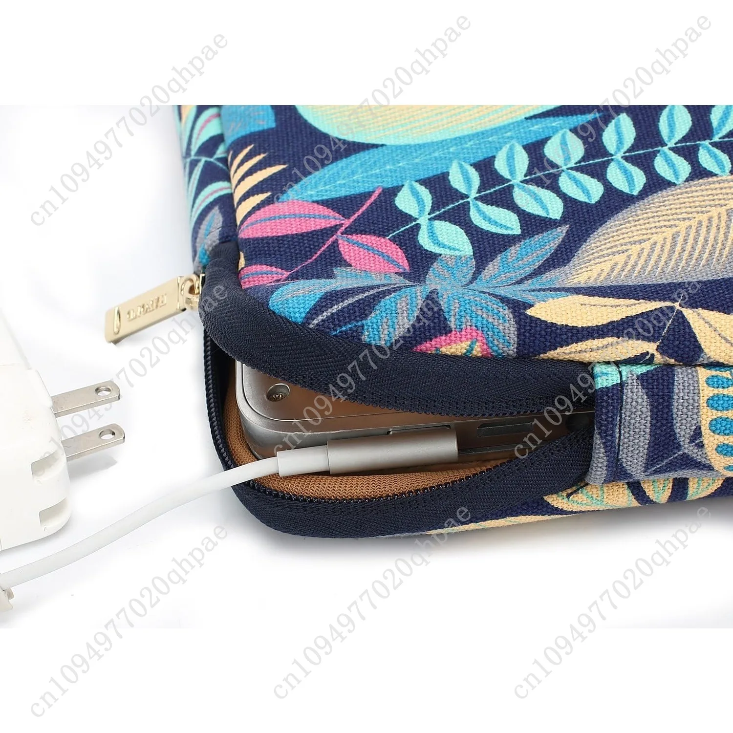 قماش مقاوم للماء لحقيبة الكمبيوتر المحمول مقاس 15-15.6 بوصة (15-15.6 بوصة، سلسلة الغابات الزرقاء)