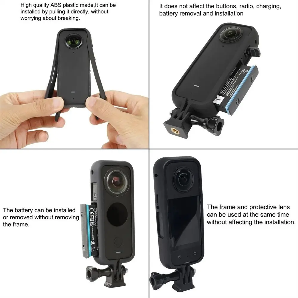Cadre de protection pour caméra d'action Insta360, étui de bordure, support adaptateur, accessoires bery, protection VP603, Insta 360 One X2