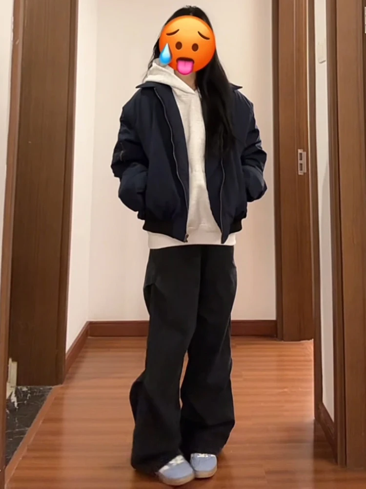 

Мужские плиссированные брюки Bla с микро-клешем, на флисовой подкладке, осенне-зимние, свободные, прямые, повседневные, в стиле парашютиста