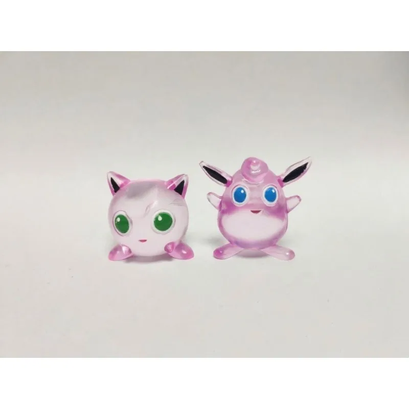 Figur Pokemon Boneka Jigglypuff Wigglytuff Model Transparan Ornamen Aksesori Mainan Anak-anak