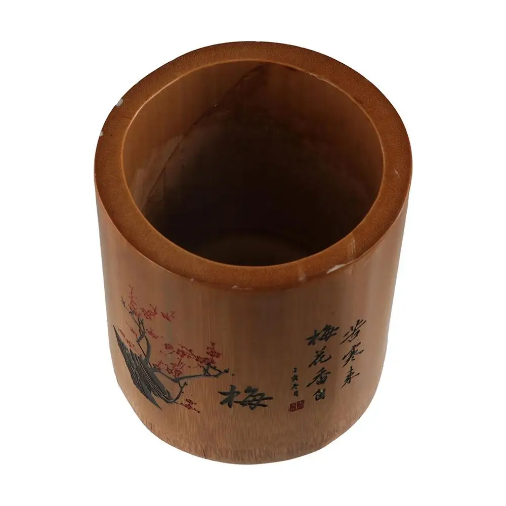 Portable Multifunctional Desktop Storage Box Chinese Style Plum Blossom Pen Holder Orchid Cylindrical Pencil Box Stationery