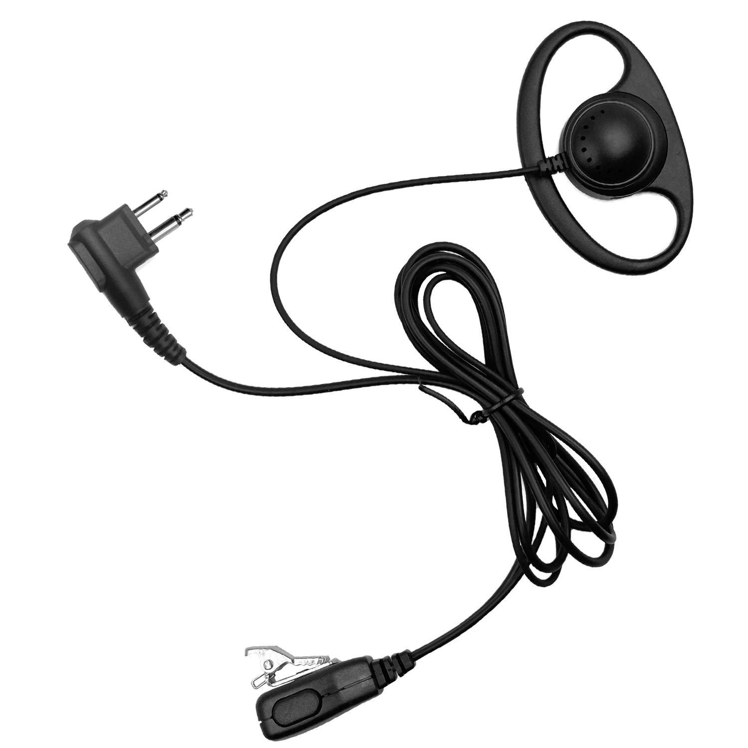 

D Shape Earpiece Security Headset PTT Mic for 2pin Motorola CP040 CP140 XT420 XT460 DTR 2430 Hytera Midland Two Way Radio